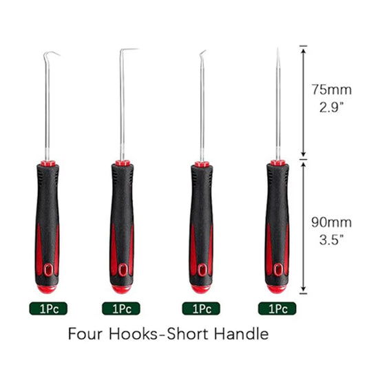 Car Auto Vehicle Oil Seal Screwdrivers Set O-Ring Seal Gasket Puller Remover Pick Hooks Tools Sealing Repair Tools 16Cm 4Pcs